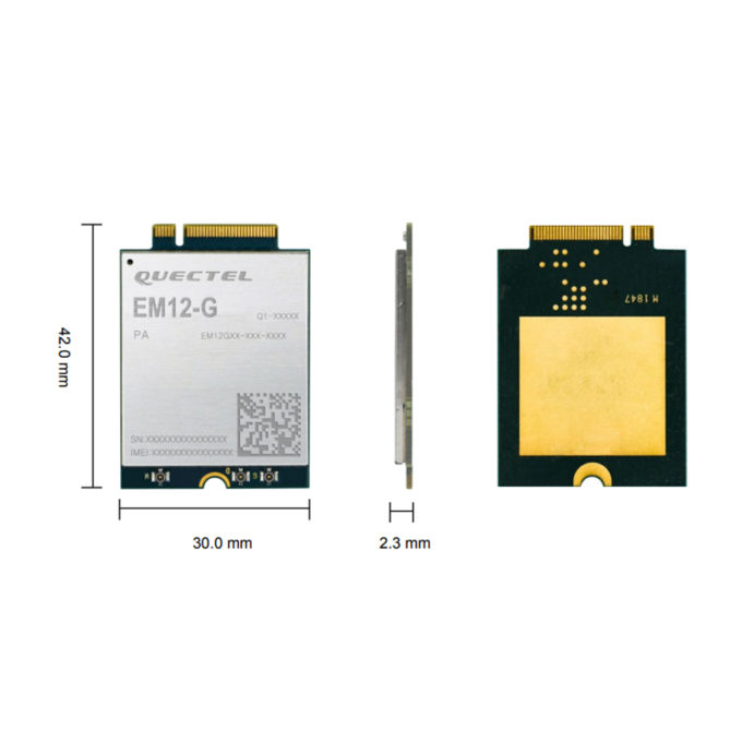 LTE-A EM12-G Cat 12 Cellular Module for eMBB and IoT/M2M